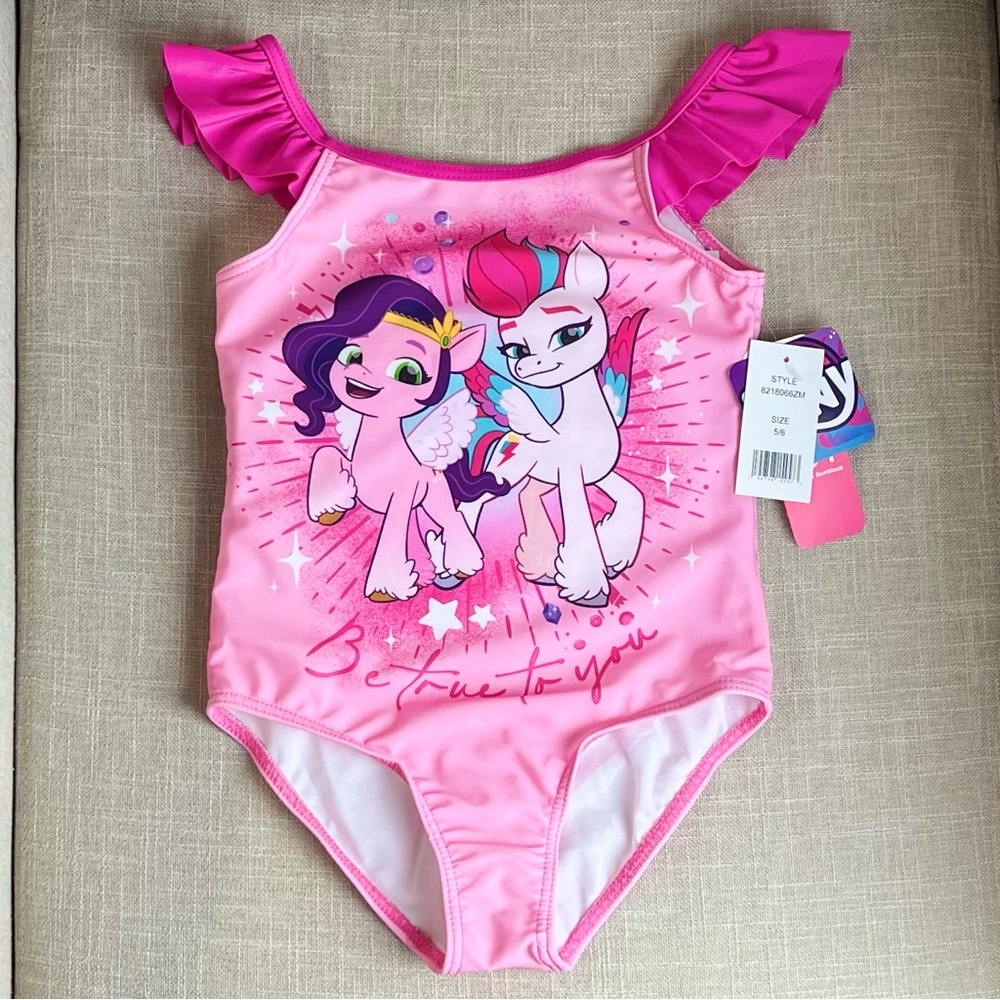 MY LITTLE PONY Girls Swimsuit Bathing Suit - Picture 5 of 9